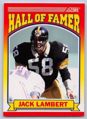 1990 JACK LAMBERT - Score HALL OF FAME Football Card # 598