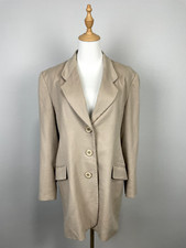 Vintage VALENTINO Miss V Paris-Roma Beige Buttons V-Neck Women's Jacket Sz 40