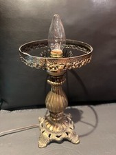 FENTON VERY ORNATE STUDENT LAMP BASE FOR 7" LAMP SHADE HOLDER