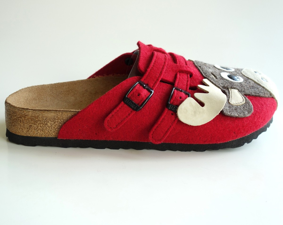 超希少!Birkenstock Birki's Camden Clogs red BIRKI's BIRKENSTOCK Slides Mules Clogs CAMDEN Felt ELK Red US9