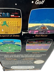 Nintendo NES Action Set Console Complete In Box w/Orange Zapper Mario 1, 2 & 3