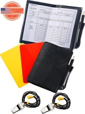 Juego de tarjetas de árbitro de fútbol de 2 deportes, tarjeta roja y amarilla