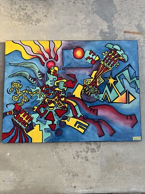  OUTER SPACE  paintings on canvas original by James Chen from California