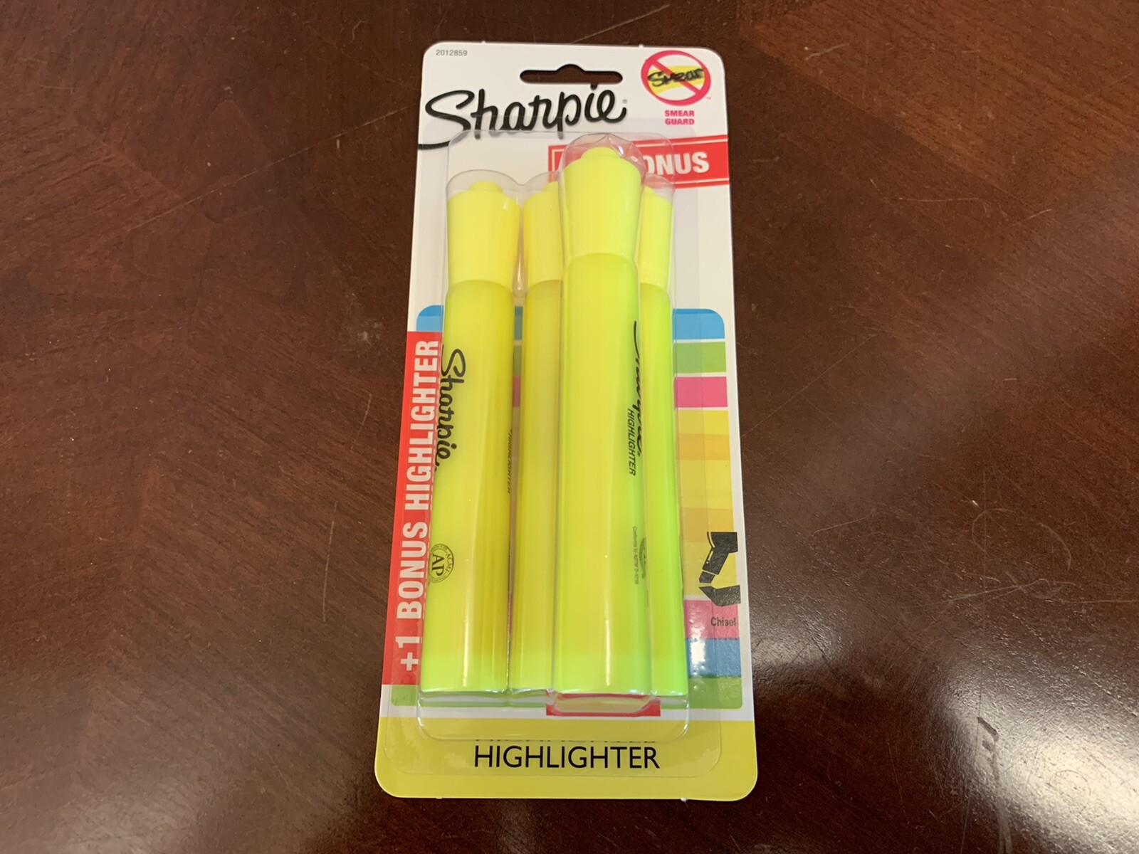Sharpie Highlighters Chisel Tip Fluorescent Yellow 4-pack-image
