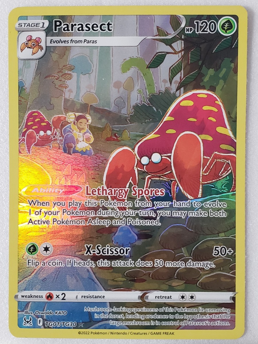 oswaldo kato pokemon cards HOLO Parasect TG01/TG30 NM Lost Origin Trainer Gallery Pokemon Card Oswaldo  KATO