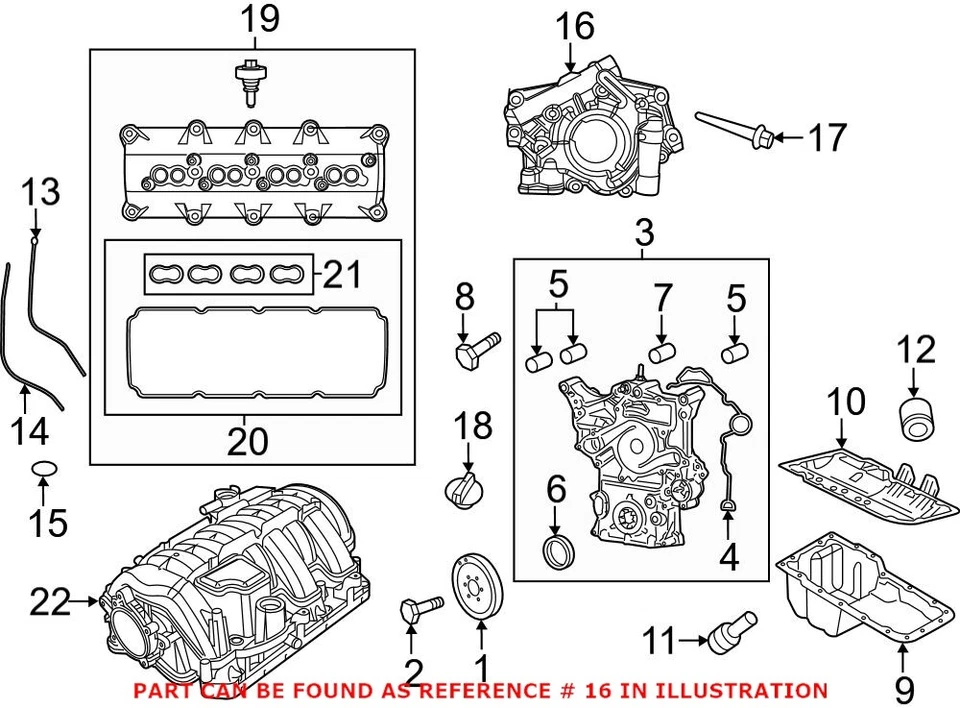 Genuine OEM Mopar Engine Oil Pump For Chrysler 300 Dodge Jeep Ram 1500 2500 3500 - Image 2 of 3