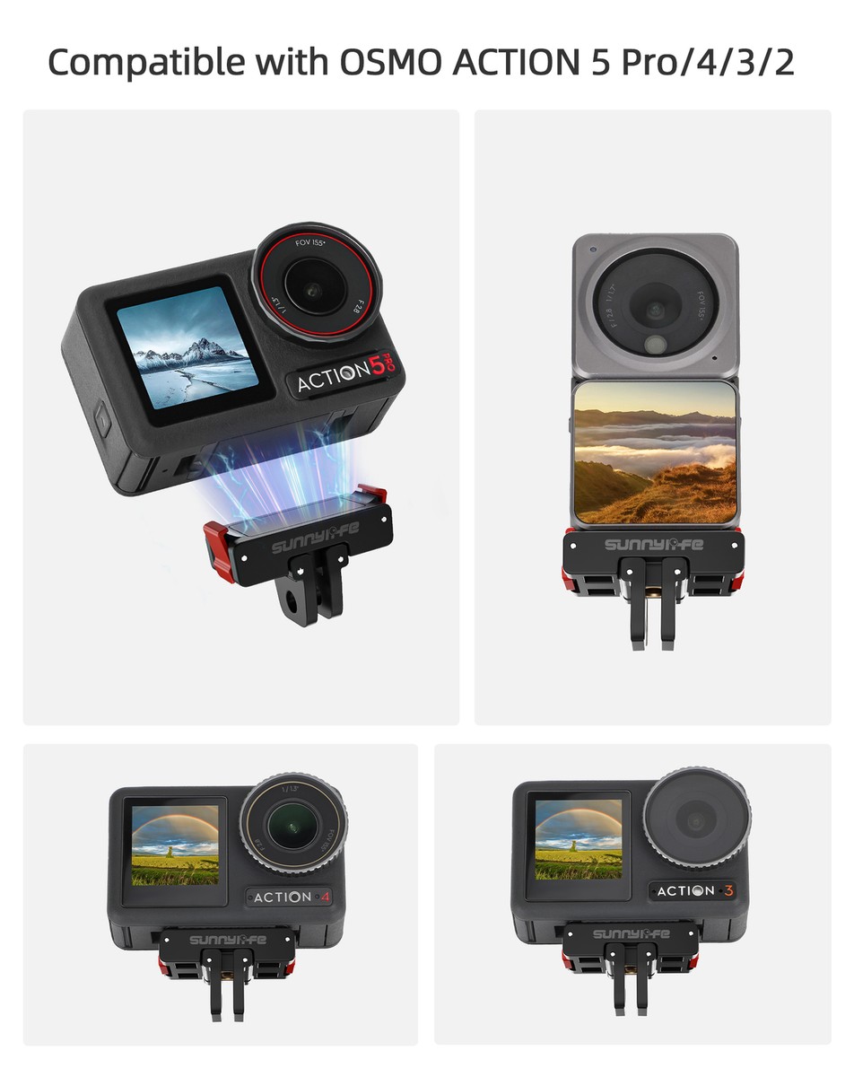 For DJI DJI Osmo Action 5 Pro/ 4/3/2 Camera Magnetic Adapter For DJI DJI Osmo Action 5 Pro/ 4/3/2 Camera Magnetic Adapter