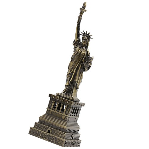 Estatuilla grande de oficina de metal de la Estatua de la Libertad - recuerdos - Imagen 2 de 16