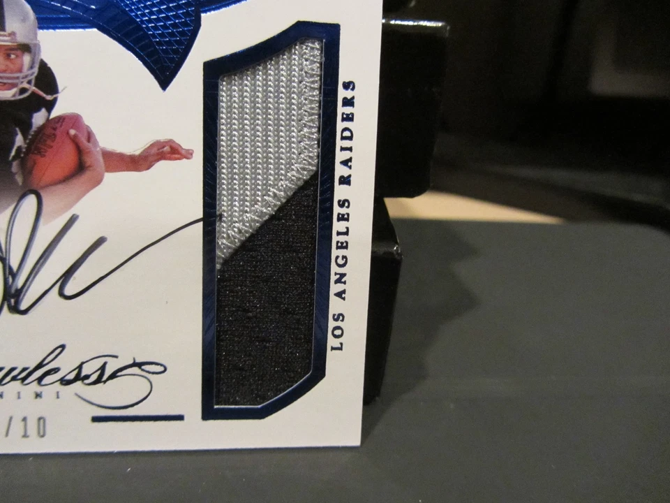 Panini Flawless On Card Autograph Jersey Raiders Marcus Allen 01/10 2016 - Image 3 of 4