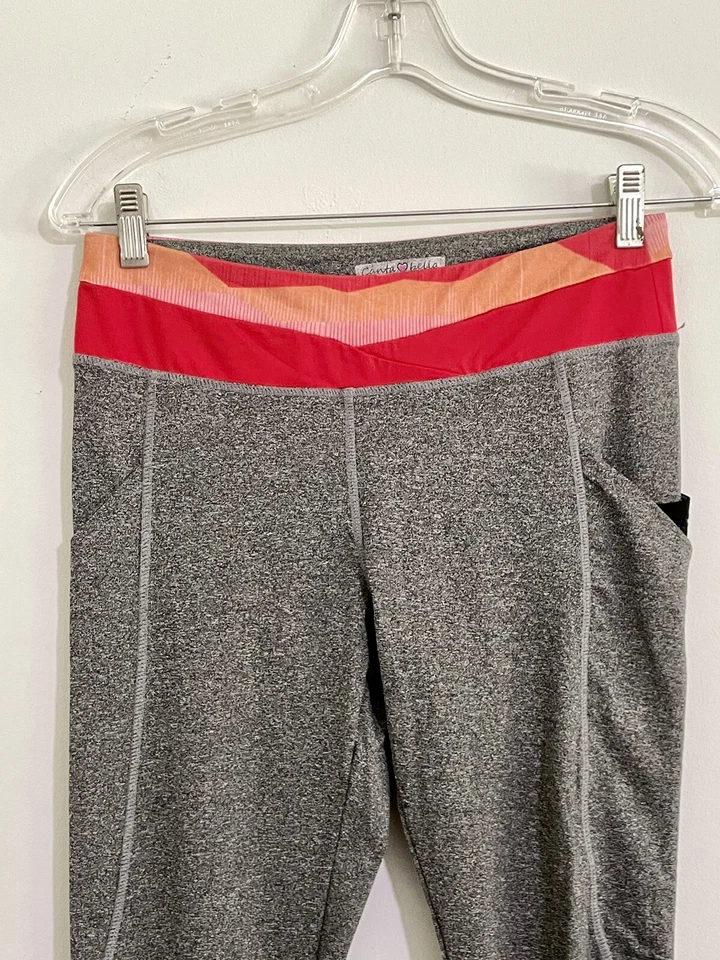 🌷Canta Bella Mujer’s Gris Tiro Medio Entrenamiento Ropa Activa Leggings Talla Grande Foto 4 de 4