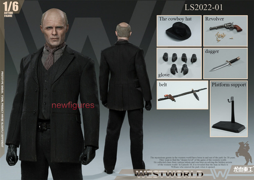 Long San 1/6 LS2022-01A Man in Black Ed Harris 12inch Male Action Figure Doll - Bild 1 von 11