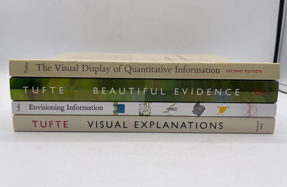 4 Book Set - Edward Tufte Envisioning Quantitative Visual Beautiful Evidence - Image 2 of 4