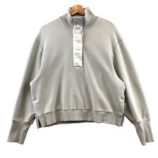 Varley Half-Zip Double Soft Sweatshirt Pullover Size Medium M Ivory Satin