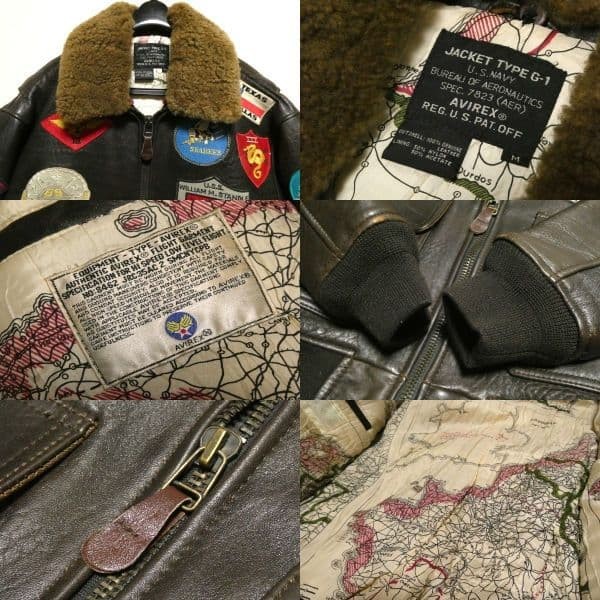 Vintage 2000s Avirex G-1 Patch Flight Jacket Leather Jacket Mens Size M Rare image 6