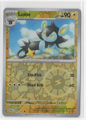 #ad Pokemon Paldea Evolved 070 193 Luxio Reverse Holo $1.19