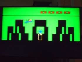 Atari 2600 Woodgrain 6-Switch console w/ Superman game, two joysticks TESTED!