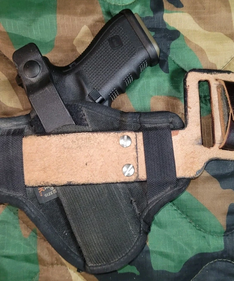 Uncle Mikes Owb Black Nylon Size 15 Med Semi Auto Pistol Holster With Custom... - Image 3 of 4