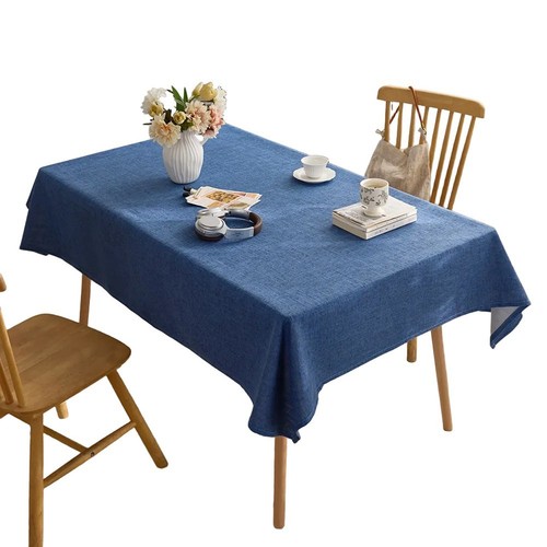 Solid Color Thick Tablecloth for Rectangular For Coffee and Dining Tables - Picture 3 of 25