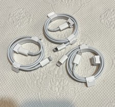 Lot Of 3 Apple USB Lightning Cable Cord 1M 3.3ft -AUTHENTIC-Came w/New iPhones