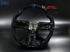 Real Carbon Fiber Steering Wheel Perforated Fits For Ford Mustang 2005 2006-2014 Real Carbon Fiber Steering Wheel Perforated Fits For Ford Mustang 2005 2006-2014