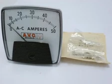 198975 New-No Box; AVC MDL-Unkn90521 Panel Meter; 0-50 AC Amperes