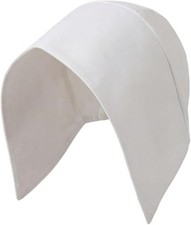 Women Medieva Bonnet  Colonial Peasant Hat Halloween White Nun Hat Sister Cap