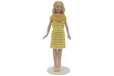 Creal 2617 Doll "Woman in Yellow/White Striped Dress" Porcelain 1:12
