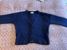 LOOP pure Cashmere Lofty Cardigan In Blue Marl, Medium