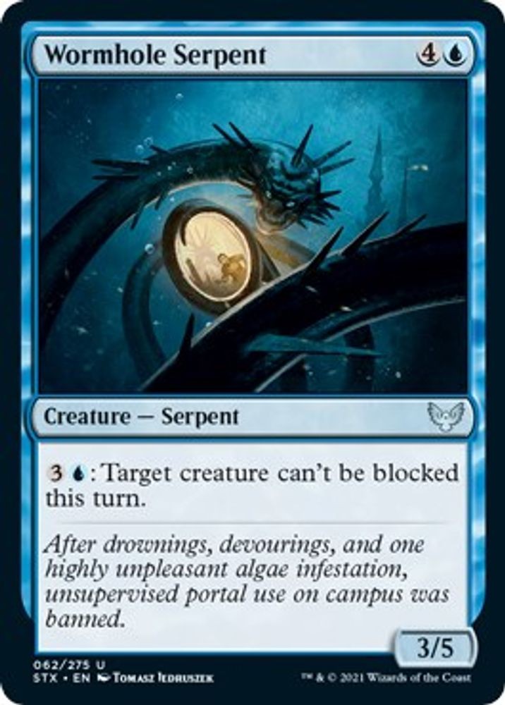 2021 Magic: The Gathering: STX - Wormhole Serpent (#62, U, Near Mint)