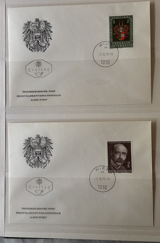 Austria First Day Covers. 1970 - 1971, 25 Covers, FREE SHIPPING