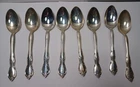 8 Rose Tiara by Gorham Sterling Silver Spoons 6 " 246 Grams Lot A JB9C