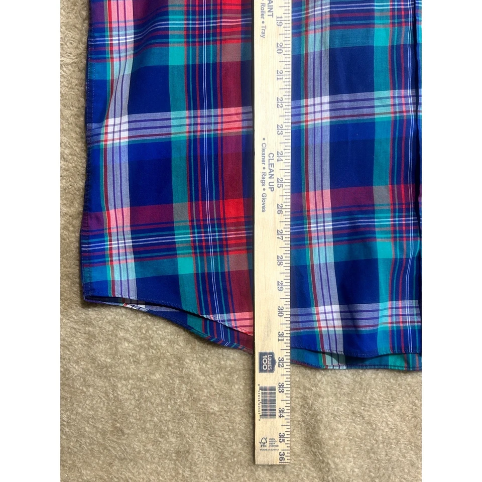 复古 GANT 男式 XXL 高格子短袖纽扣衬衫香港制造 — 第 2/4 张图片