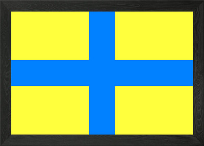 Parma flag Framed Wall Art Poster Canvas Print Picture