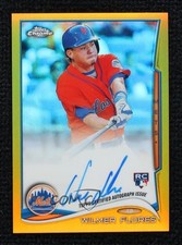 2014 Chrome Image Variation Gold Refractor Rookie 3/50 Wilmer Flores Auto 6g2