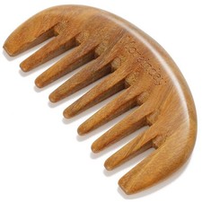 Wooden Comb, Wide Tooth Hair Comb for Women Scalp Massage and Distribute Oils