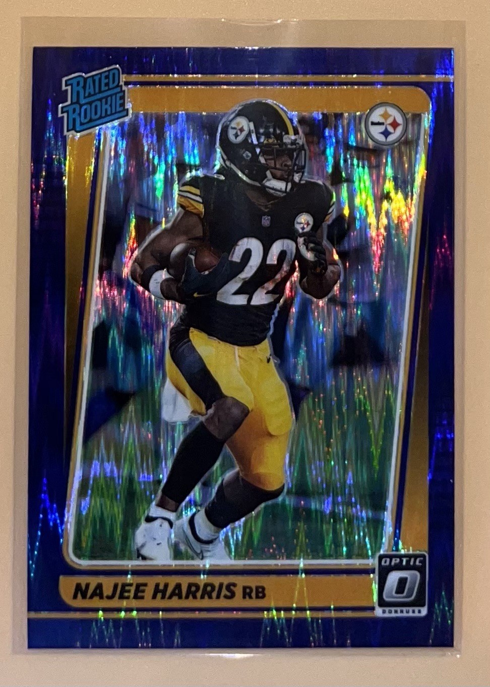 2021 Panini Donruss Optic - Rated Rookie Najee Harris #213 Purple Shock Prizm RC