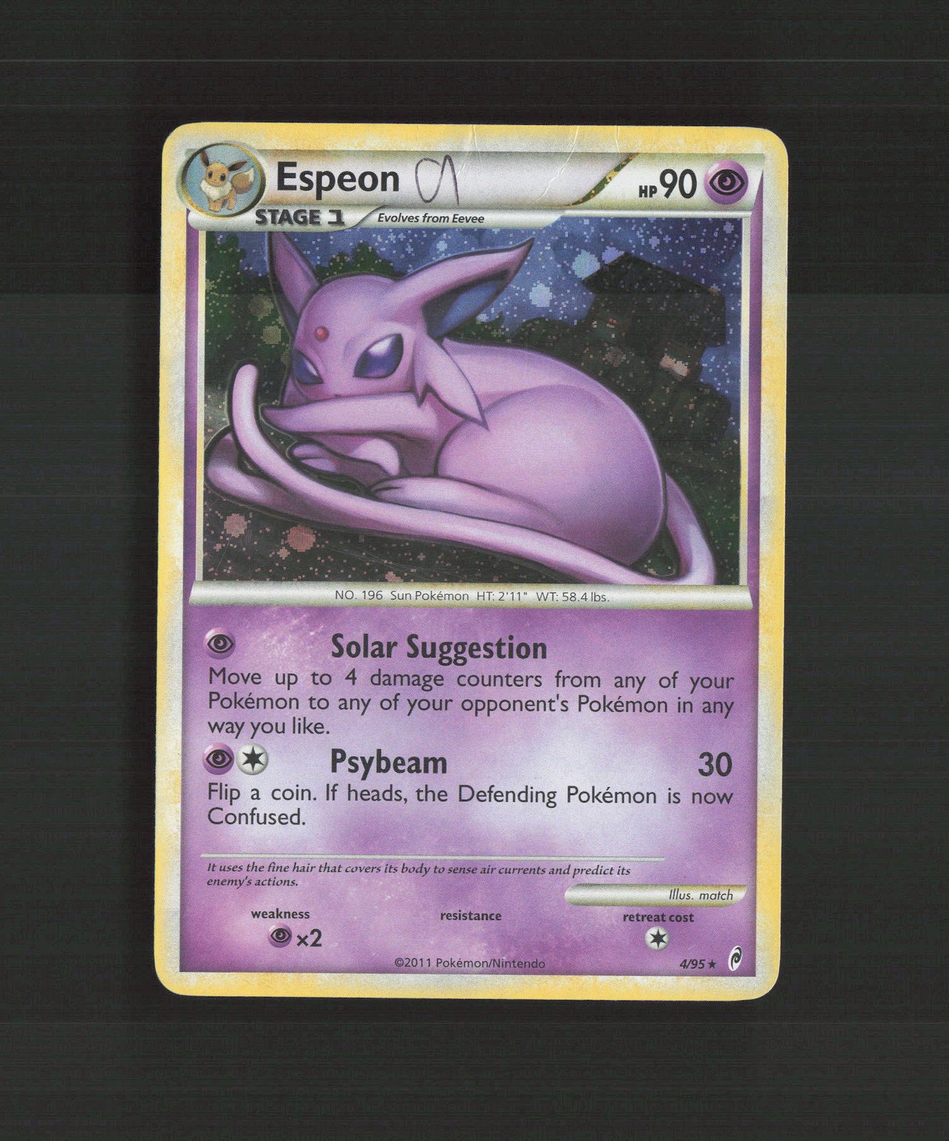 Espeon 4/95 Call of Legends Holo Rare Pokemon Card DMG