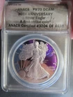 2016W $1 American Silver Eagle ANACS PR70 DCAM FIRST STRIKE 30th #1184 OF 3997