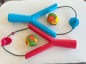Lot 2 Greenbrier Water Bomb Slingshots w/ Balls AS IS For Parts See Pictures
