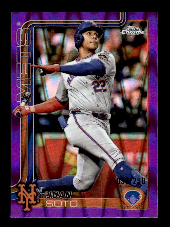 2025 Topps Chrome #200 Juan Soto Purple Raywave Refractors #/250