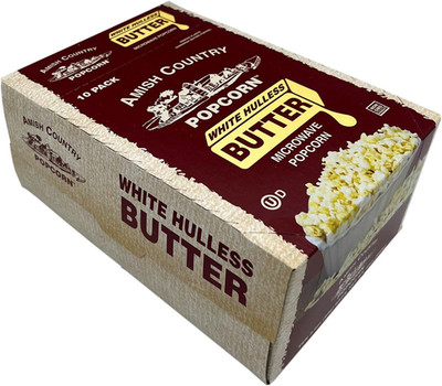 Amish Country Popcorn | Old Fashioned Microwave Popcorn | Medium White 10 Pack B