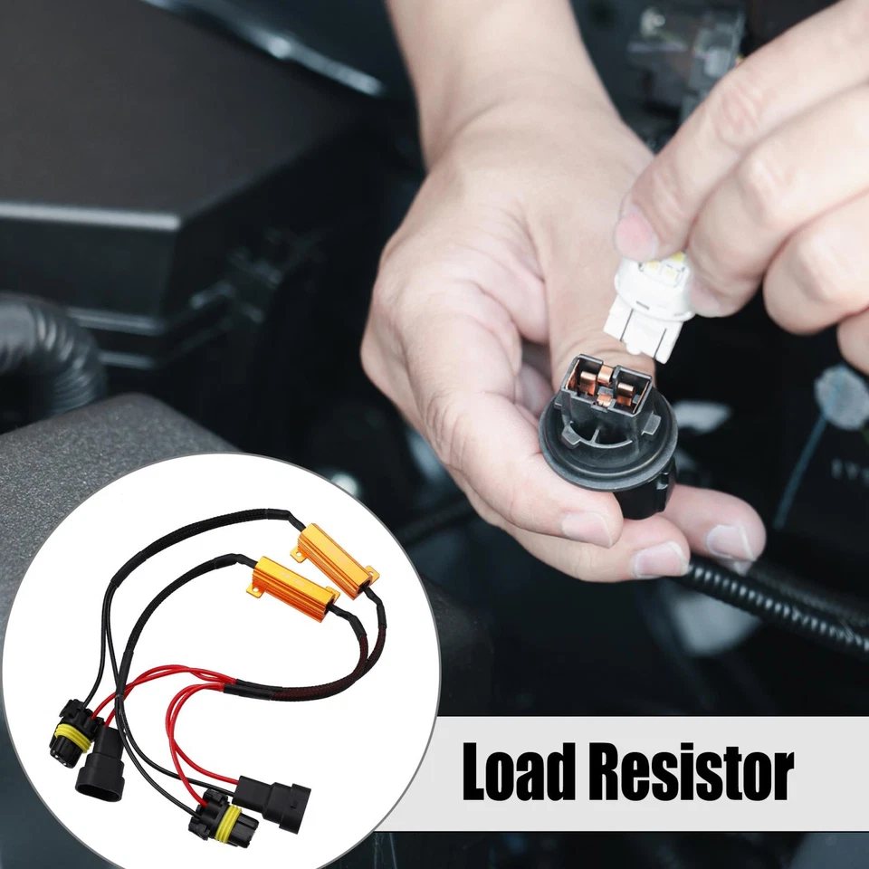 Adaptadores de arnés de cableado de resistencia HB4 9006 9005 9145 H10 DC 12V 50W 6 ohmios 2 un. Foto 2 de 4