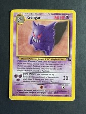 Pokémon TCG Fossil Gengar 20/62 Non-Holo Rare Trading Card