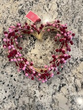 NEW Valentine's Day Wreath, 12inch Berry Wreaths, Heart-Shaped Front Door