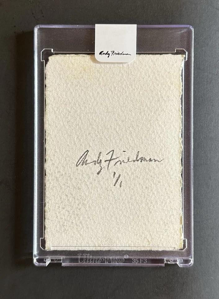 Topps Spotlight Ray Durham Original Watercolor Painting 1/1 Andy Friedman Signed - Image 2 of 3