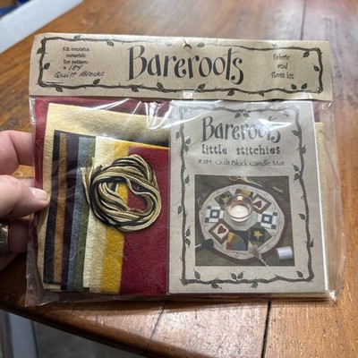 Bareroots Quilt Block Wool Candle Mat Kit #184