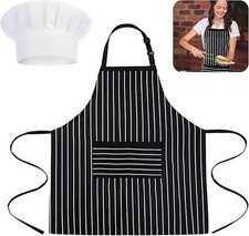 Apron and Chef Hat Set, 2 Pack Chef Outfit Adult