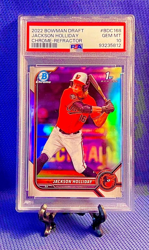 Jackson Holliday 2022 Bowman Draft 1st Chrome Refractor #BDC168 PSA 10 GEM MINT