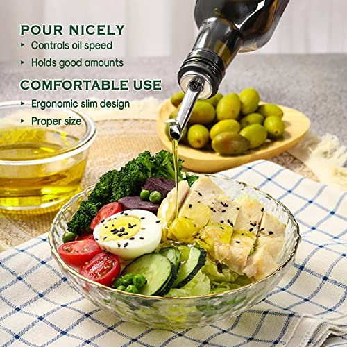 Glass Oil Dispenser - 17 oz/500ml Capacity - Oil and Vinegar Cruet Bottle - Picture 6 of 8