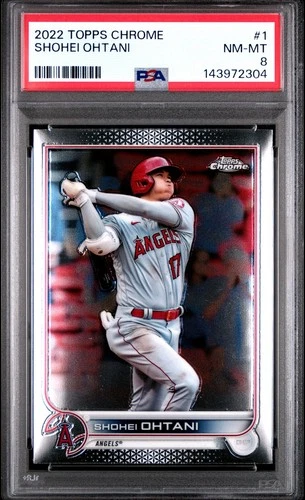 2022 TOPPS CHROME 1 SHOHEI OHTANI PSA 8